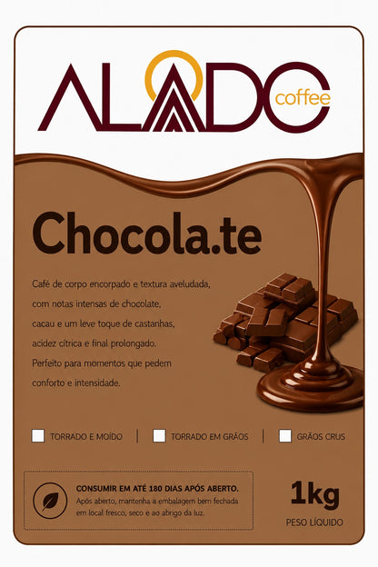 Café Chocola.te 1kg Chocolate, Cacau e Castanhas | Alado Coffe